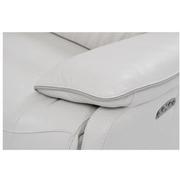Austin Light Gray Leather Power Reclining Sectional with 6PCS/2PWR  alternate image, 6 of 10 images.
