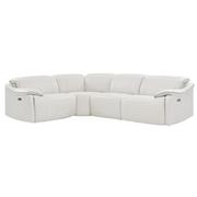 Austin Light Gray Leather Power Reclining Sectional with 4PCS/2PWR  main image, 1 of 9 images.