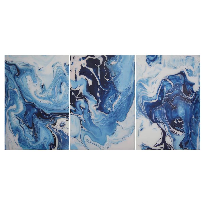 Azure Set of 3 Acrylic Wall Art  main image, 1 of 3 images.