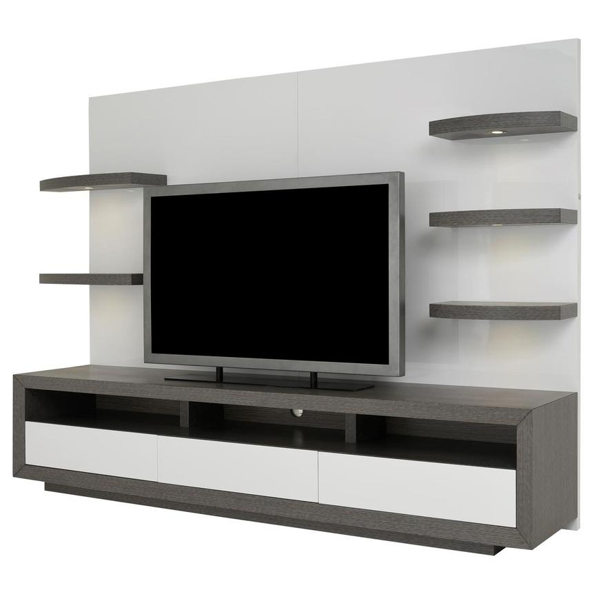 Contour Ii Gray White Wall Unit El Dorado Furniture