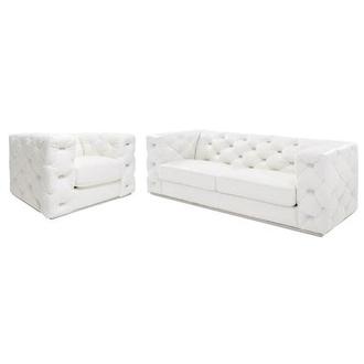 Alegro White 2-Piece Living Room Set