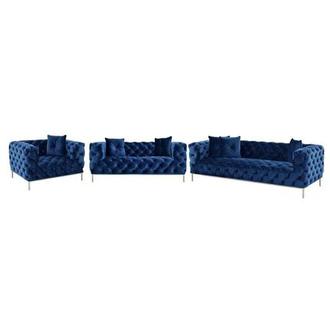 Online El Dorado Furniture Crandon Blue Living Room Set