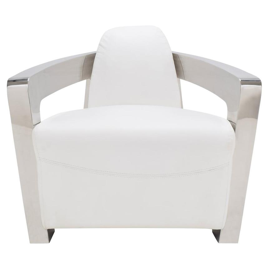 Aviator II White Leather Accent Chair  alternate image, 3 of 8 images.