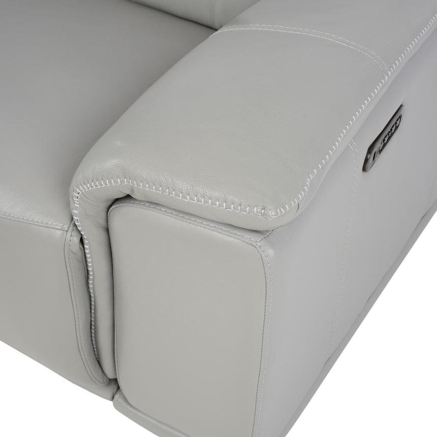 Davis 2.0 Silver Home Theater Leather Seating with 5PCS/3PWR alternate image, 7 of 9 images.
