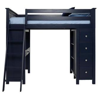 Haus Blue Twin Loft Bed w/Desk & Chest