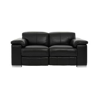 Charlie Black Leather Power Reclining Loveseat