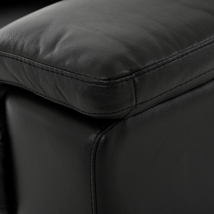 Charlie Black Leather Power Recliner  alternate image, 8 of 12 images.