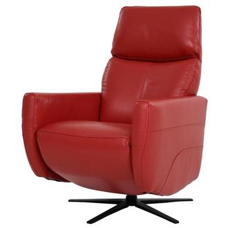 Kirk Red Leather Power Recliner