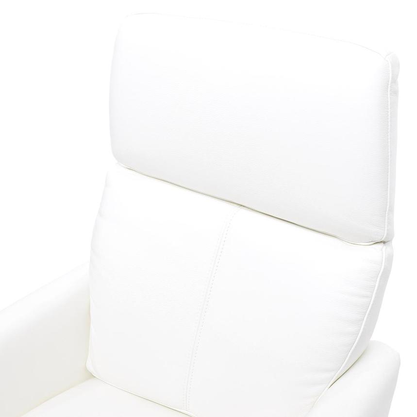 Kirk White Leather Power Recliner  alternate image, 8 of 11 images.