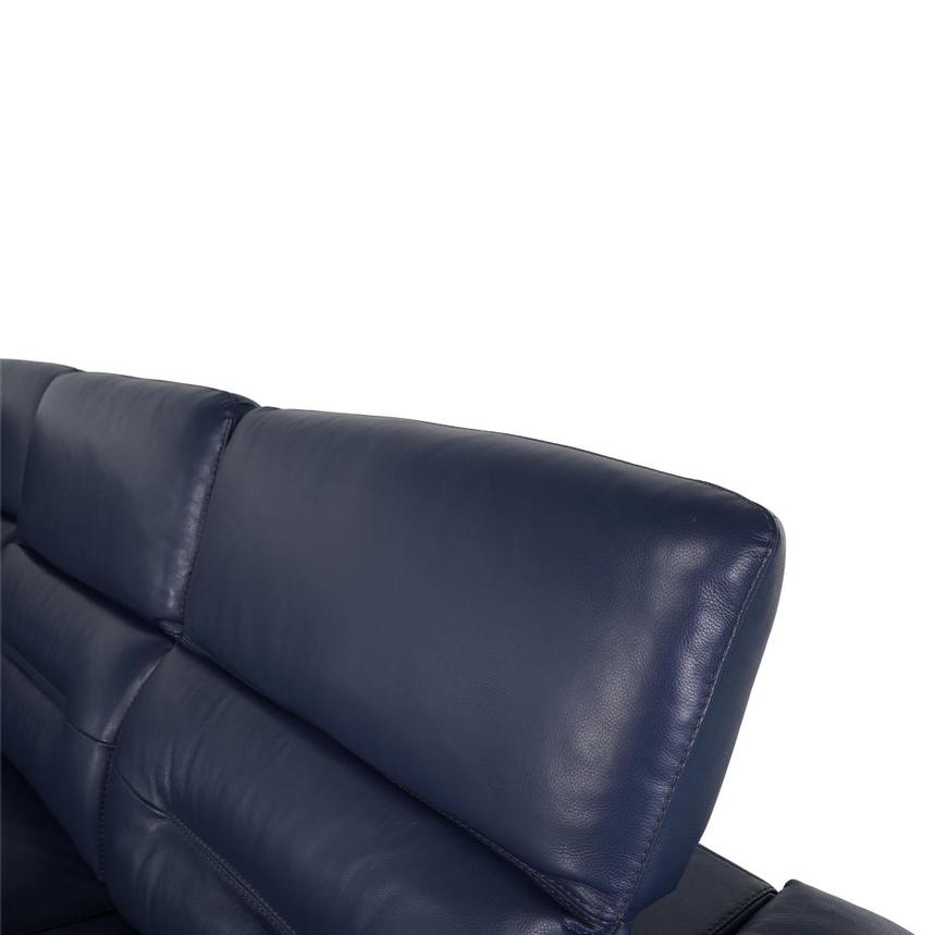 Anabel Blue Leather Power Reclining Sectional with 5PCS/3PWR  alternate image, 4 of 7 images.