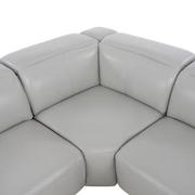 Davis 2.0 Silver Leather Power Reclining Sectional with 6PCS/2PWR  alternate image, 4 of 12 images.