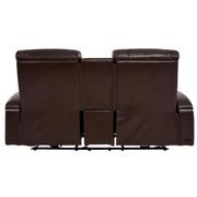 Gio Brown Leather Power Reclining Sofa w/Console  alternate image, 5 of 15 images.