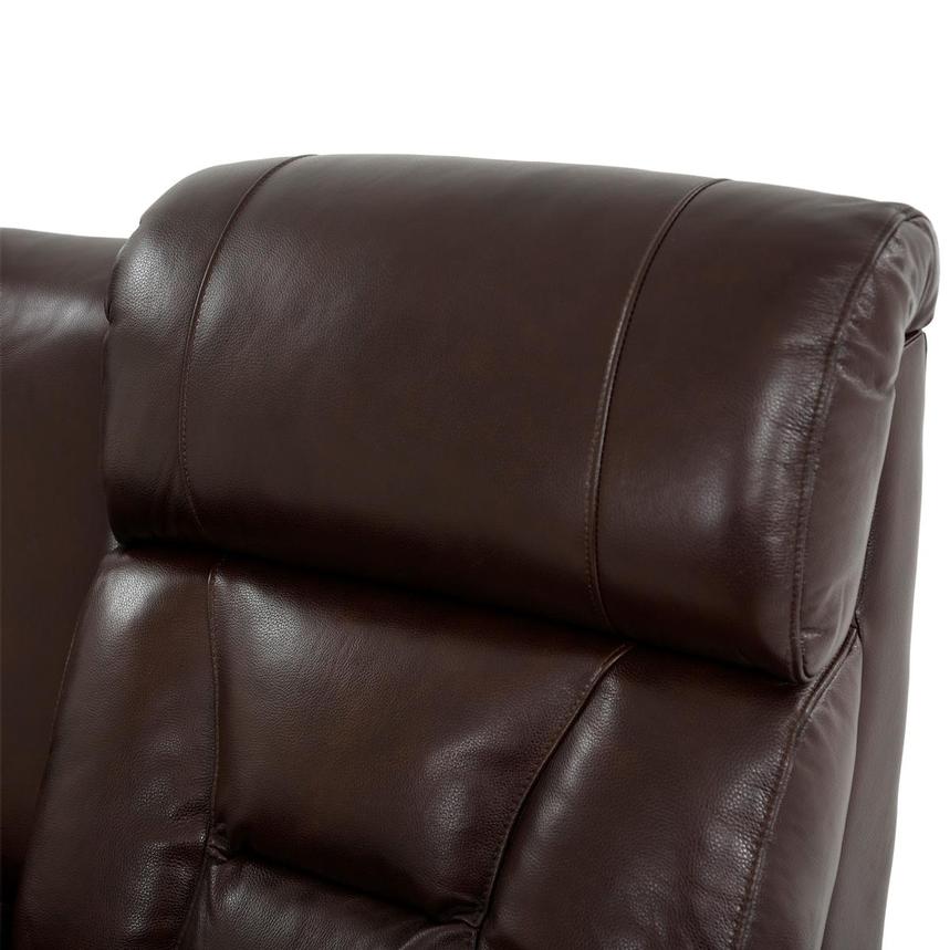 Gio Brown Leather Power Reclining Sofa w/Console  alternate image, 6 of 15 images.