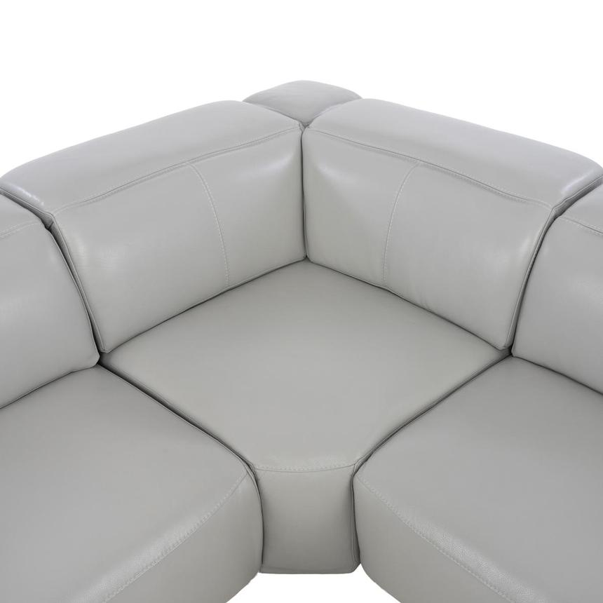 Davis 2.0 Silver Leather Power Reclining Sectional with 7PCS/3PWR alternate image, 4 of 12 images.
