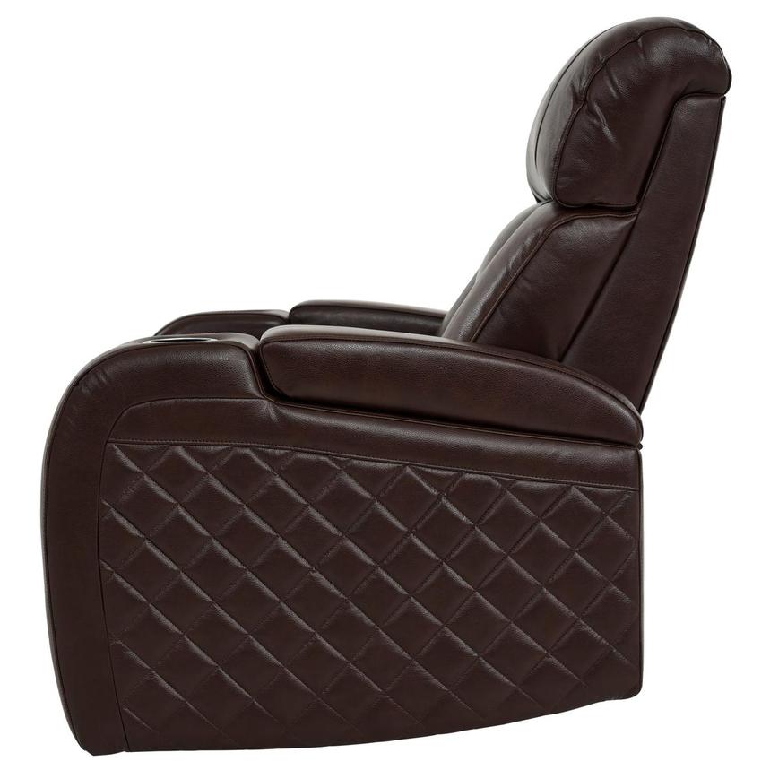Gio Brown Leather Power Recliner alternate image, 4 of 14 images.