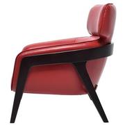 Arlene Red Leather Accent Chair  alternate image, 3 of 8 images.