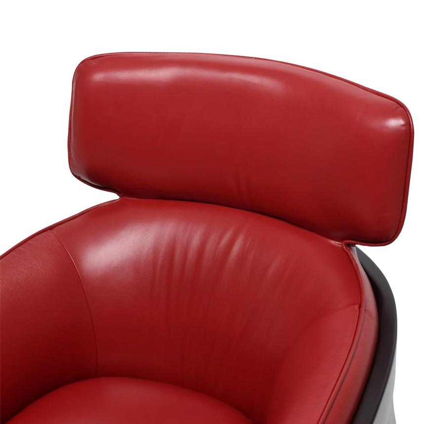 Arlene Red Leather Accent Chair  alternate image, 5 of 8 images.