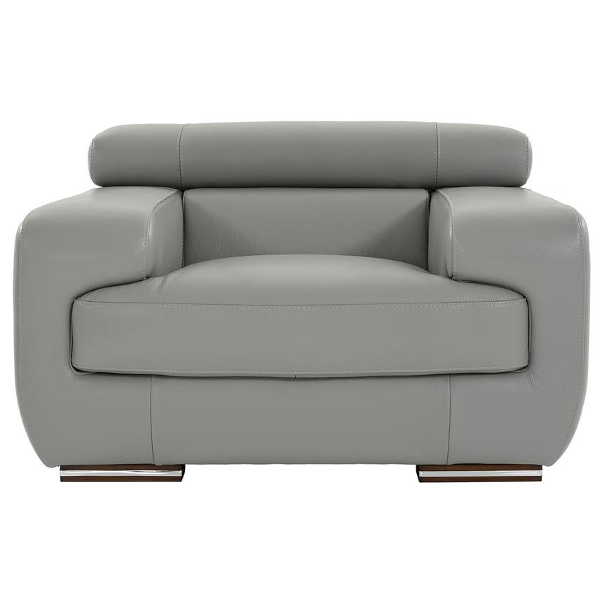 Grace Light Gray Leather Chair El Dorado Furniture