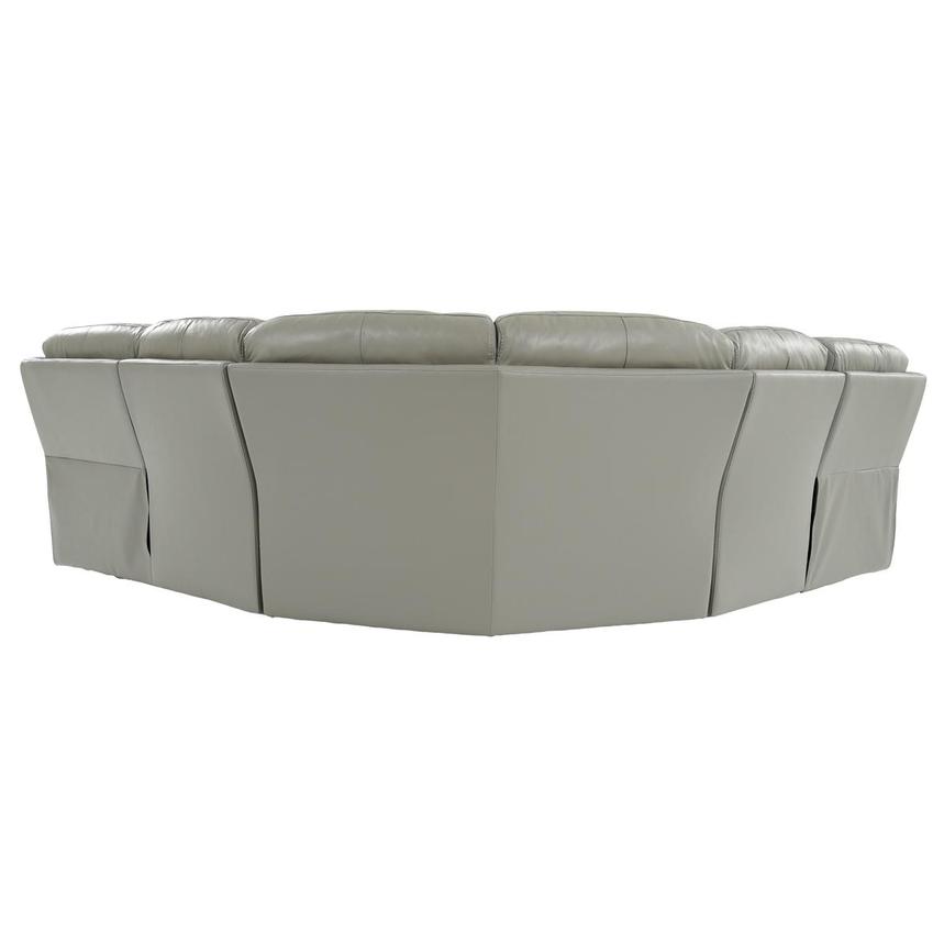 Ronald 2.0 Gray Leather Power Reclining Sectional with 5PCS/2PWR  alternate image, 4 of 8 images.