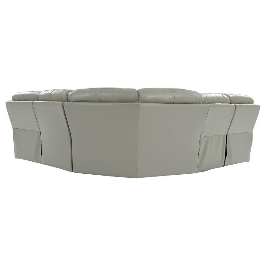 Ronald 2.0 Gray Leather Power Reclining Sectional with 5PCS/3PWR  alternate image, 4 of 8 images.