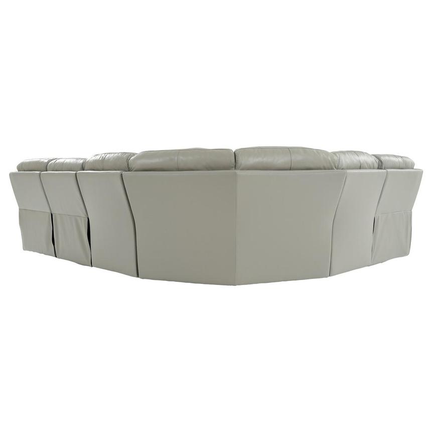 Ronald 2.0 Gray Leather Power Reclining Sectional with 6PCS/3PWR  alternate image, 4 of 8 images.