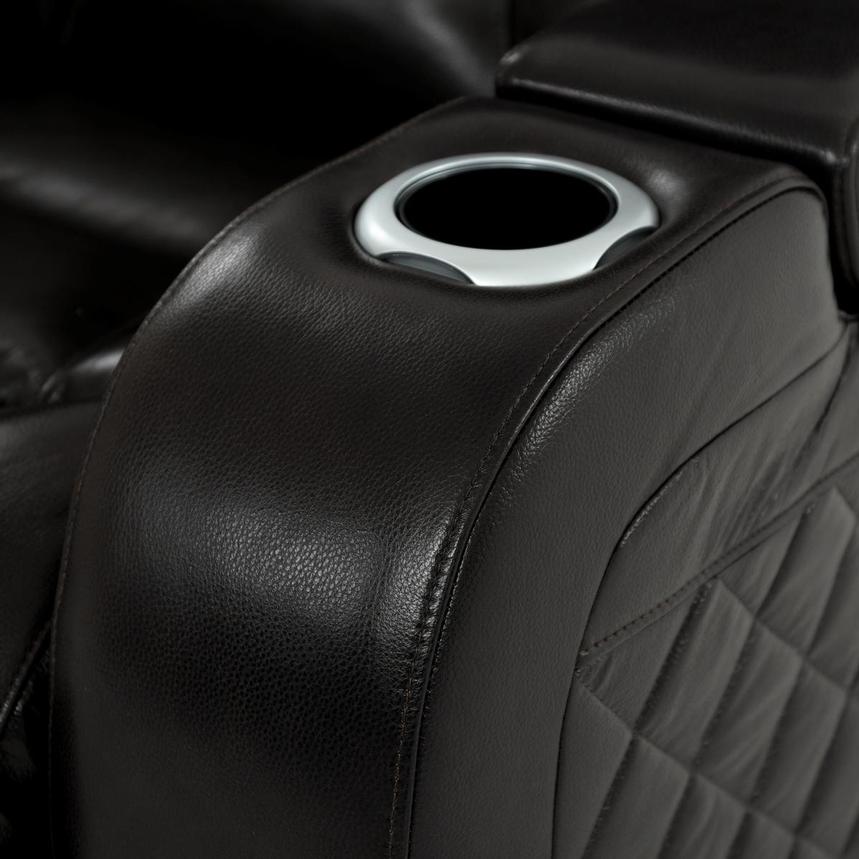 Gio Black Leather Power Reclining Sofa  alternate image, 8 of 18 images.