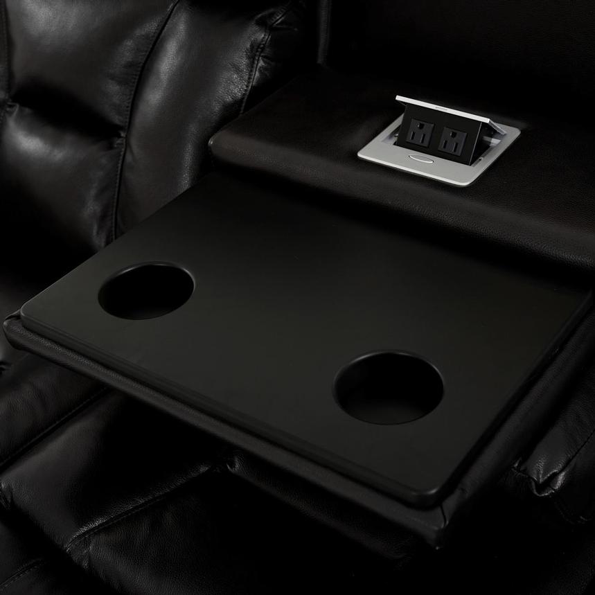 Gio Black Leather Power Reclining Sofa  alternate image, 11 of 18 images.