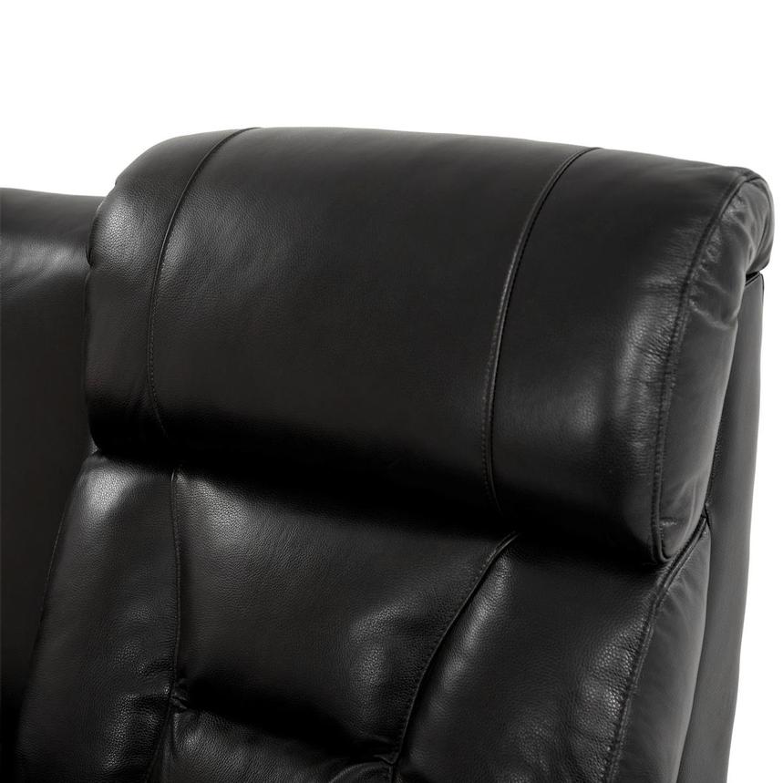 Gio Black Leather Power Reclining Sofa w/Console  alternate image, 6 of 15 images.