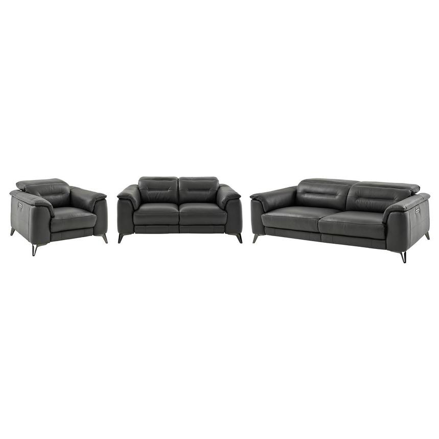 Anabel Gray 3-Piece Living Set  main image, 1 of 5 images.