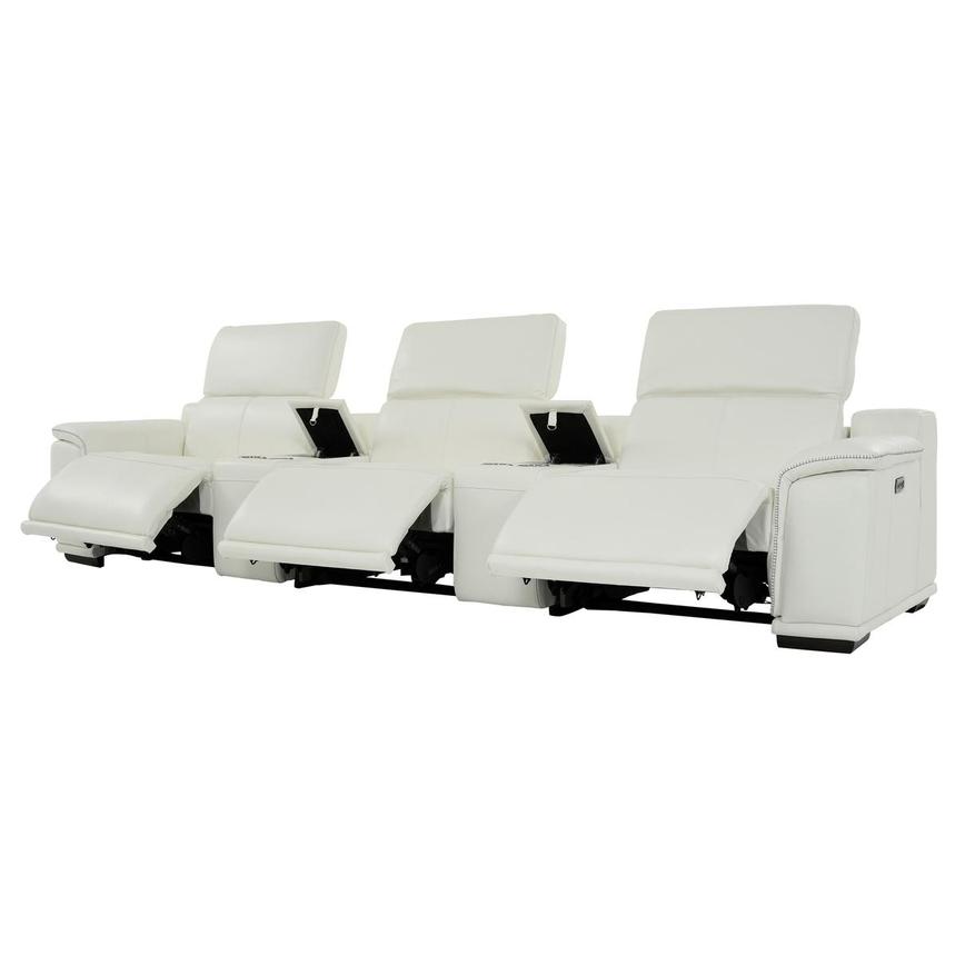 Davis 2.0 White Home Theater Leather Seating with 5PCS/3PWR  alternate image, 3 of 12 images.