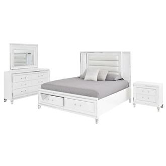 Stephanie White 4-Piece King Bedroom Set