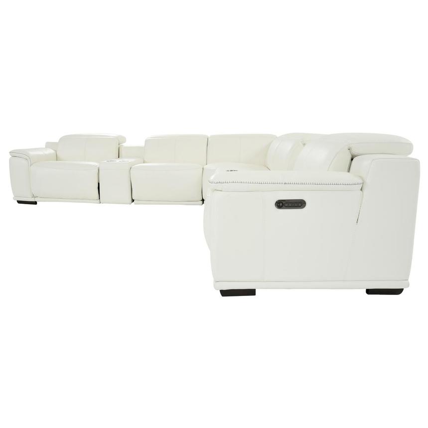 Davis 2.0 White Leather Power Reclining Sectional with 7PCS/3PWR  alternate image, 3 of 11 images.
