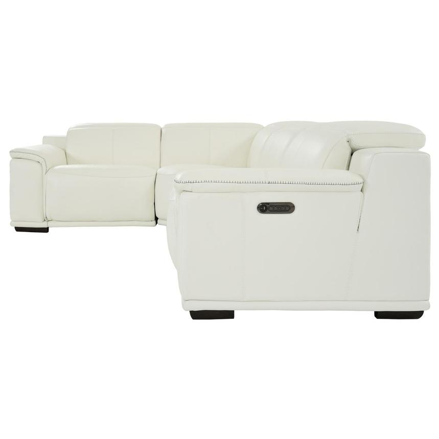 Davis 2.0 White Leather Power Reclining Sectional with 4PCS/2PWR  alternate image, 3 of 10 images.