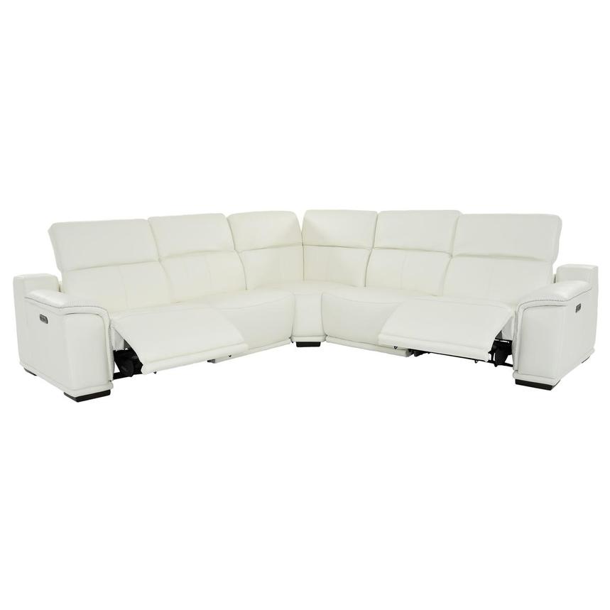 Davis 2 0 White Leather Power Reclining, White Leather Sectionals With Recliners