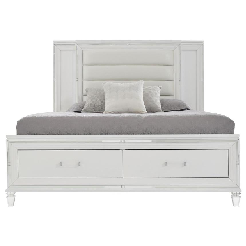 Stephanie White Queen Storage Bed alternate image, 4 of 9 images.
