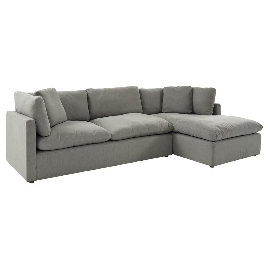 Neapolis Gray Corner Sofa w/Right Chaise  main image, 1 of 6 images.