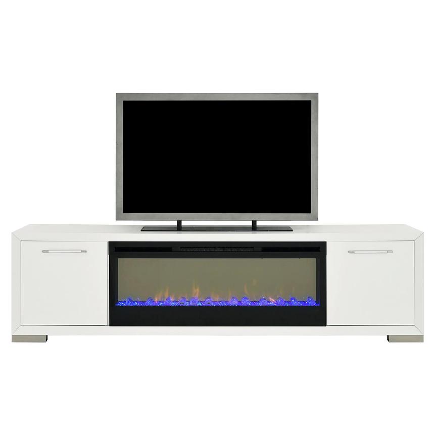 Rialto White Electric Fireplace w/Remote Control  main image, 1 of 9 images.
