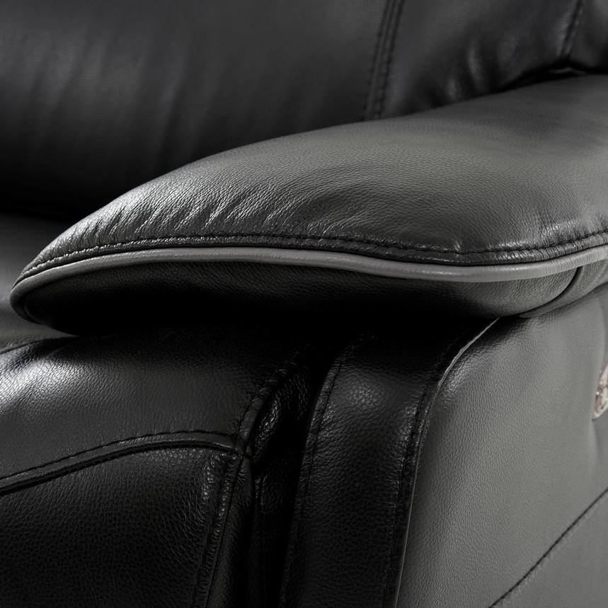 Austin Black Home Theater Leather Seating with 5PCS/2PWR  alternate image, 8 of 11 images.