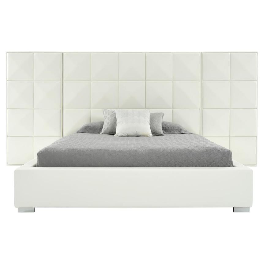 Lux Suite White King Platform Bed El, White King Size Platform Bed With Headboard
