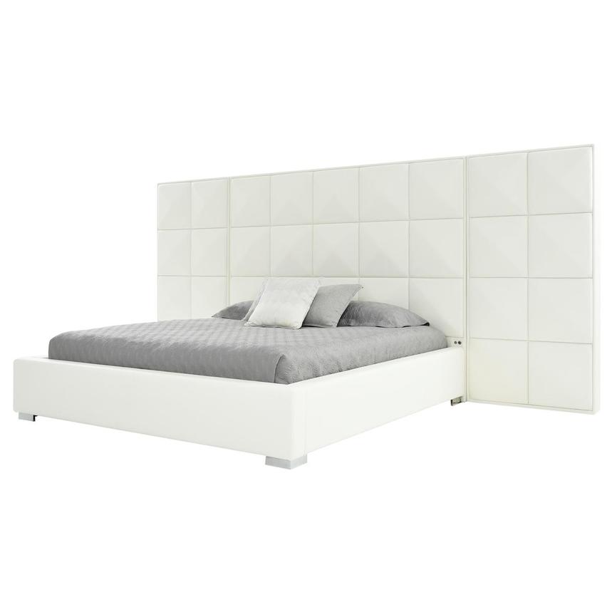 Lux Suite White King Platform Bed El, White King Size Platform Bed With Storage