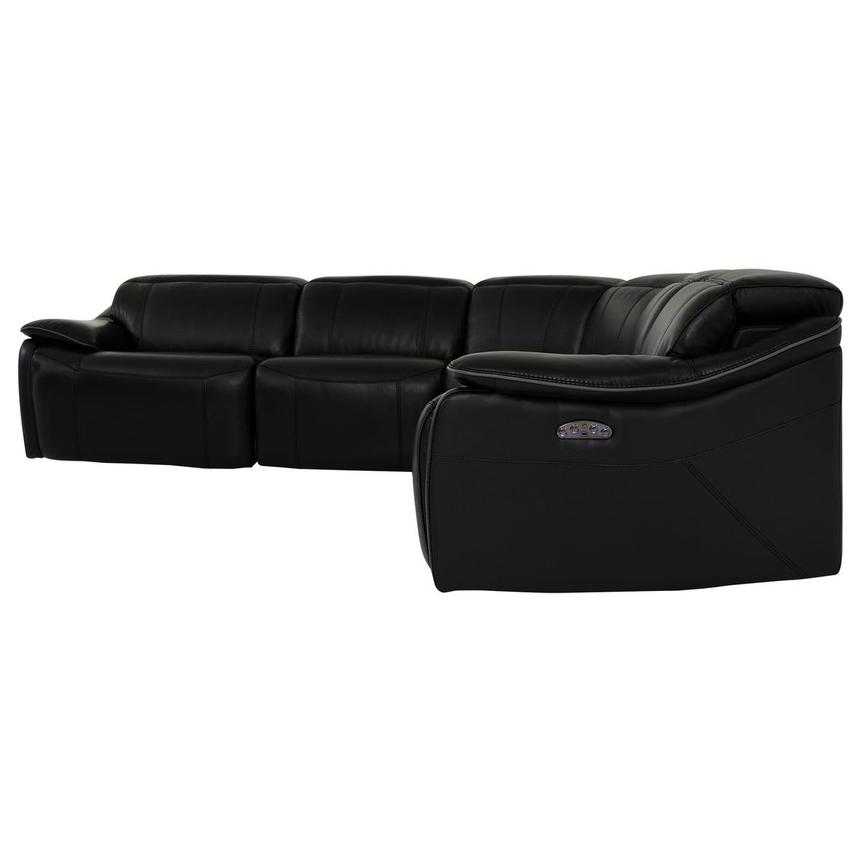 Austin Black Leather Power Reclining Sectional with 5PCS/3PWR  alternate image, 3 of 8 images.