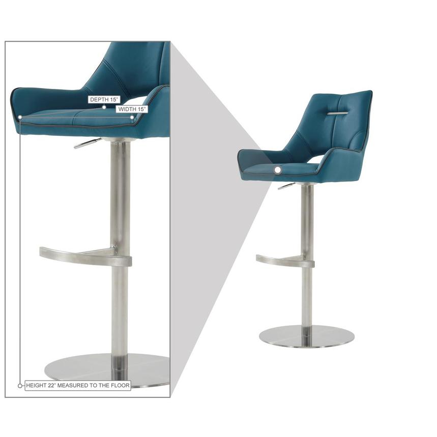 Kalia II Turquoise Adjustable Stool  alternate image, 11 of 11 images.