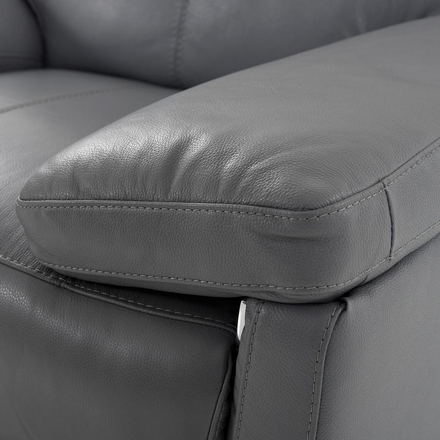 Gabrielle Gray Leather Power Recliner  alternate image, 8 of 11 images.