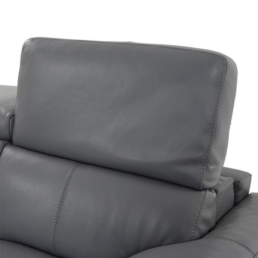 Gabrielle Gray Leather Power Reclining Sofa  alternate image, 7 of 12 images.