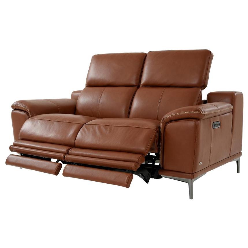 Katherine Tan Leather Power Reclining Loveseat El Dorado Furniture