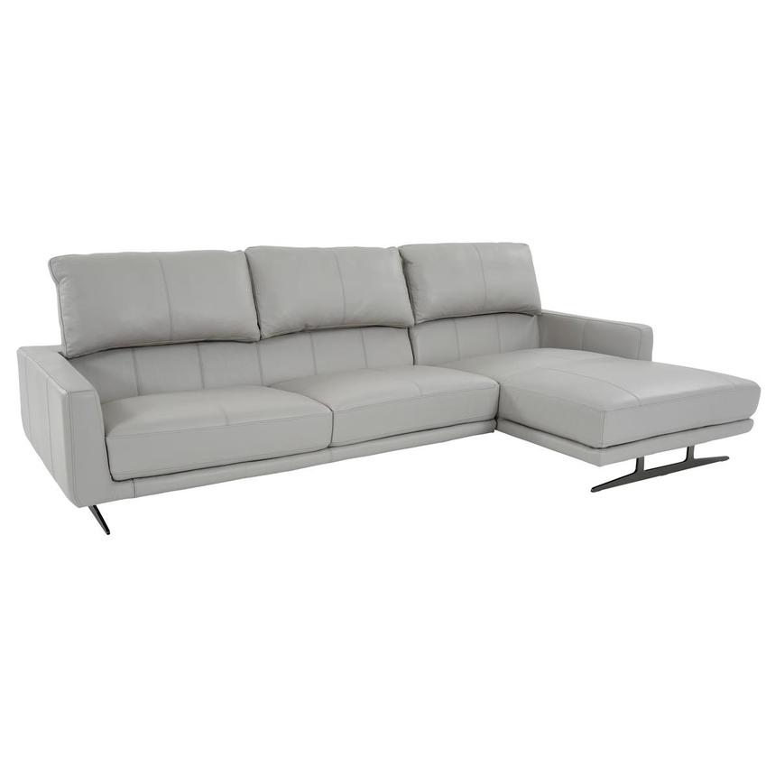 Theo Leather Corner Sofa W Right Chaise El Dorado Furniture Theo Leather Corner Sofa W Right Chaise