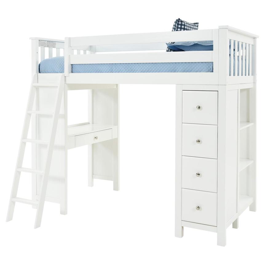 Haus White Twin Loft Bed w/Desk & Chest  alternate image, 4 of 15 images.