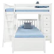 Haus White Twin Over Twin Bunk Bed w/Desk & Chest  alternate image, 5 of 13 images.