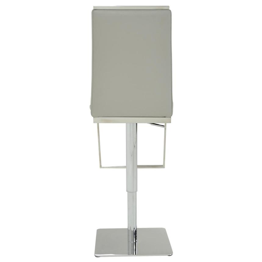 Hyde Leather Light Gray Leather Adjustable Stool  alternate image, 4 of 8 images.