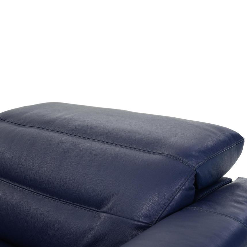 Anabel Blue Leather Power Reclining Loveseat  alternate image, 7 of 12 images.